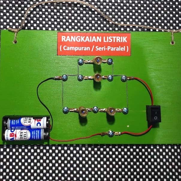 

BERKUALITAS Rangkaian listrik SERI PARALEL 4 lampu tugas keterampilan sekolah
