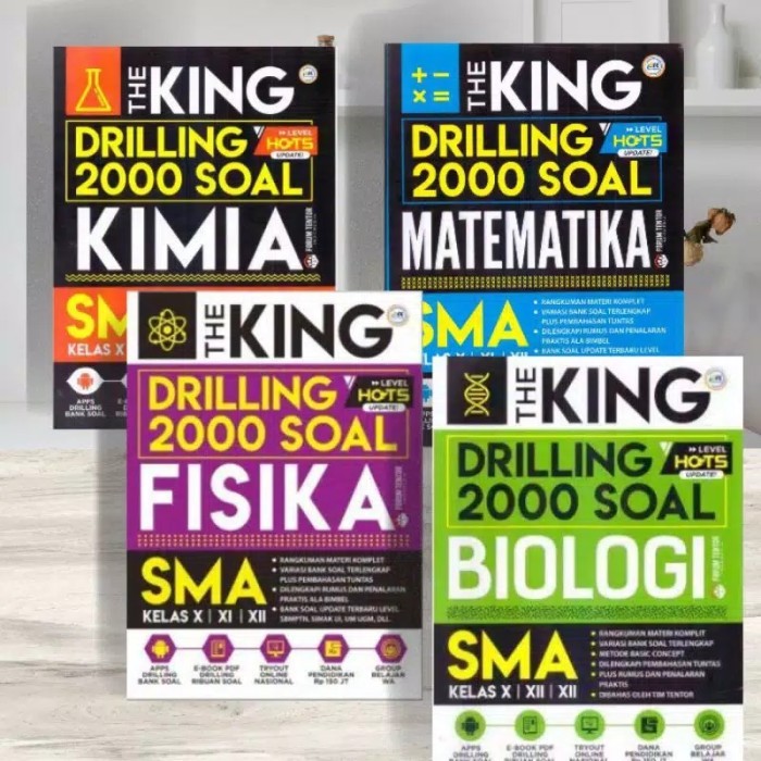 

READY STOK Buku Soal SMA The King Drilling 2000 Matematika, Kimia, Fisika, Biolog