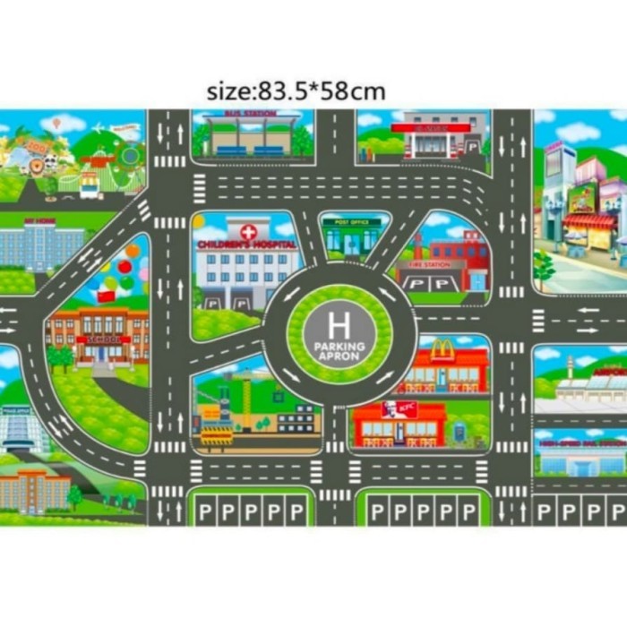 

BISA GOSEND Mainan Anak Peta Perkotaan ~ URBAN MAPS include 10pcs CAR mobil random