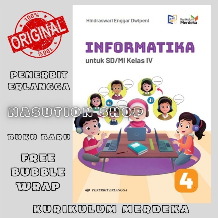 

BERKUALITAS Buku Informatika Kelas 4 / IV SD Erlangga Kurikulum Merdeka
