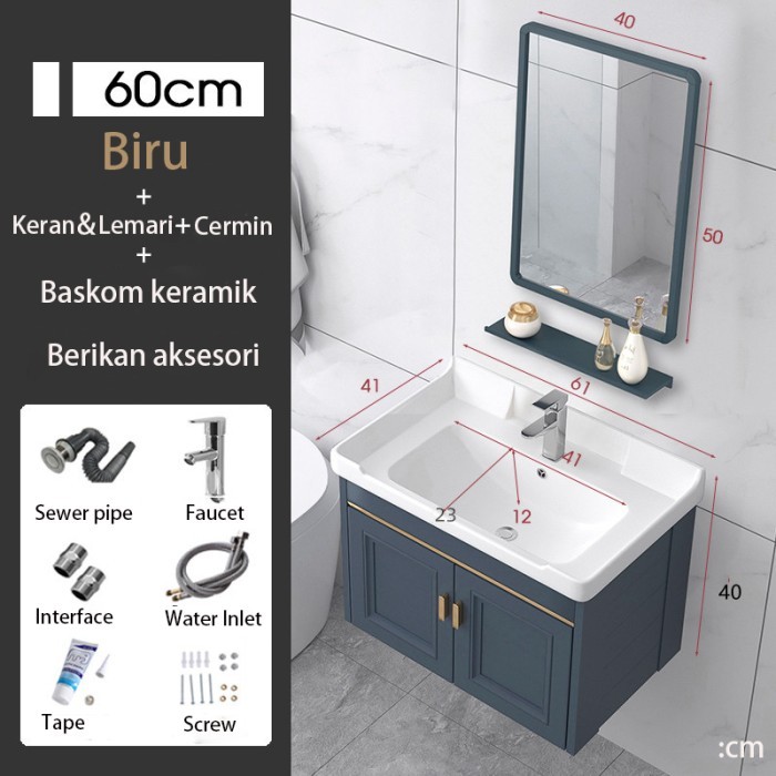 TERLARIS! Bathroom Cabinet Wastafel kamar mandi wastafel keramik cuci tangan Set