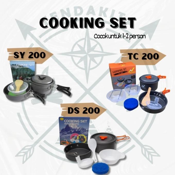 COOKING SET | TENDAKI | SY 200 | DS 200 | TC 200 | TC 300 | ALAT MASAK SET | NESTING | NESTING CAMPI