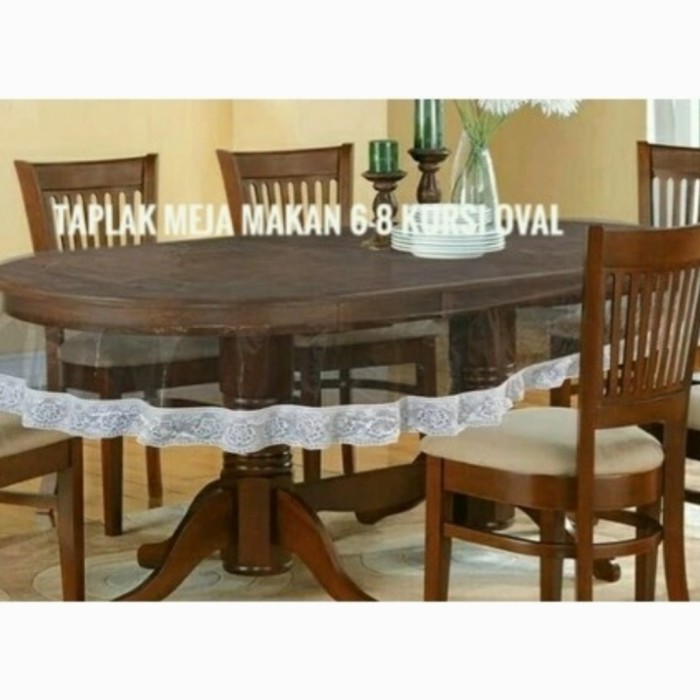 Taplak Meja Makan Meiwa Tranparan Bening Oval 60X90 (152Cmx228Cm) #Gratisongkir #Sale #Discount