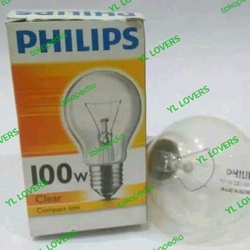 Sale Bohlam 100 Watt Philips /Lampu Pijar 100 Watt /Pijar Philips
