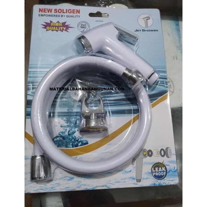 Shower Bidet Soligen Selang Semprotan Toilet WC Closet duduk Putih Dep