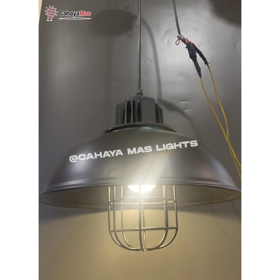 Lampu Hias Gantung Cafe Dapur Industrial Vintage Antik Hitam Fullset Yulit8776