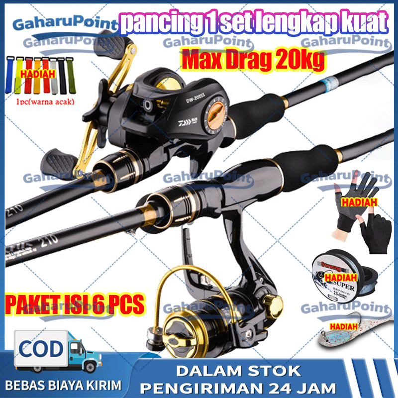 COD Pancing 1 Set Lengkap Kuat/Joran Pancing Kuat 50kg/Joran Pancing 1 Set Reel Besi/Pancing Set