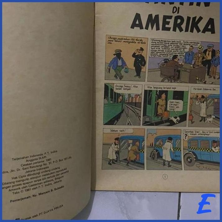 

| CTH | CERGAM TINTIN DI AMERIKA - CETAKAN PERTAMA - INDIRA