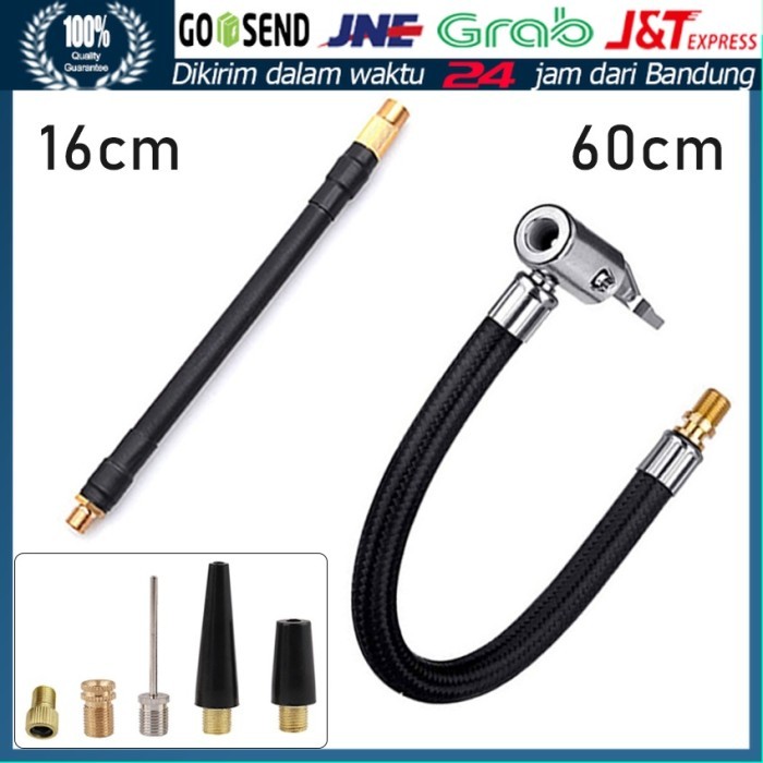 STOK TERBATAS Selang Adaptor adaptor extension Pompa Ban Elektrik Mobil Motor Sepeda