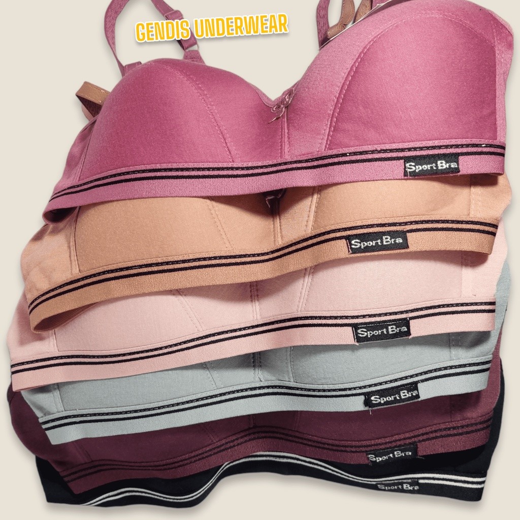 3Pcs Gendis - Karet Bawah 537 - Bra Olahraga - BH wanita dewasa