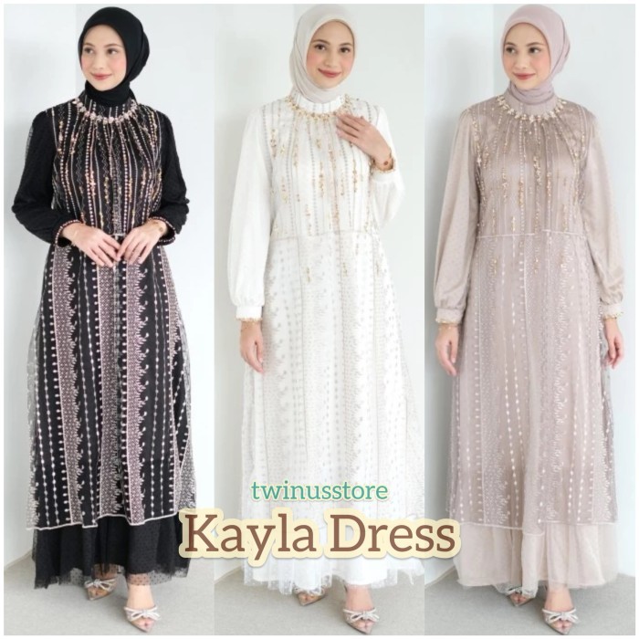 INARA DRESS STL Sarah the Label Gamis Muslim Dress Kondangan Pesta