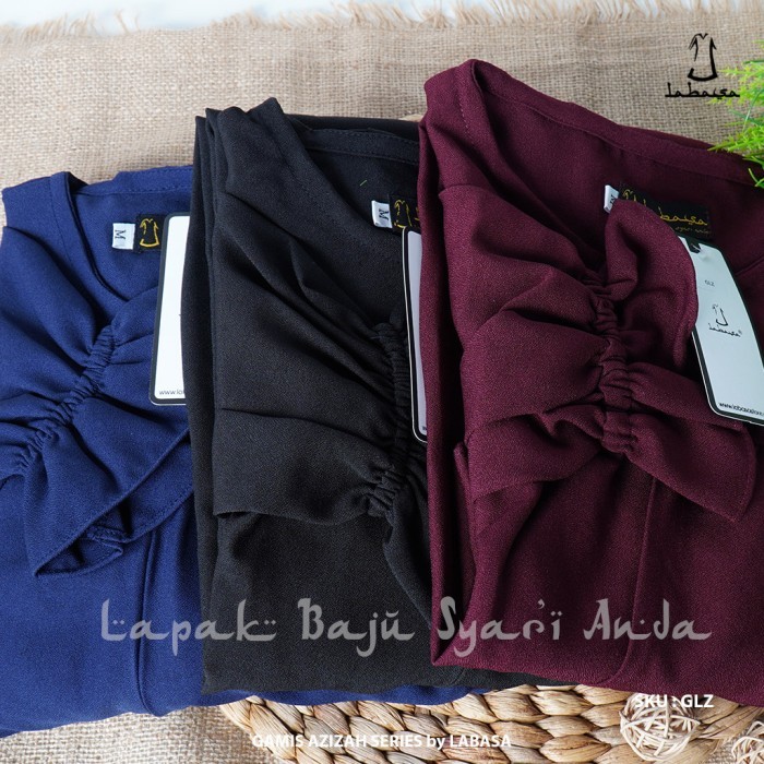 Gamis Wanita Polos Ity Crepe Azizah Series - Labasa Ori Gamis Dewasa