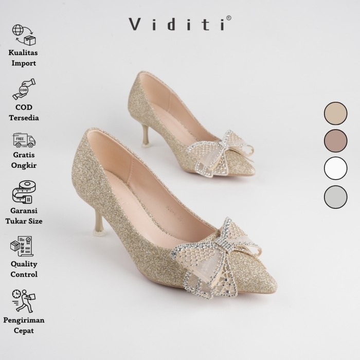 Viditi Natasha Heels 6 cm // Shoes // Sepatu Import Wanita // Tumit