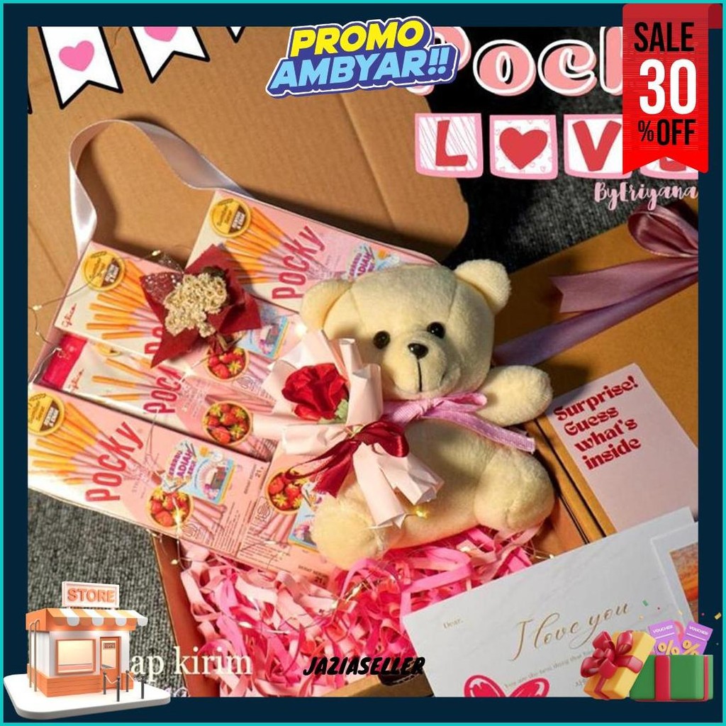 

Pocky Love Hampers Snack Box Kado Ulang Tahun Pacar Kado Valentine Gift Box Hampers Coklat Premium Hadiah Boneka Wisuda Anniversary Sempro Sahabat Hadiah Unik Cewek Cowok Bisa Cod