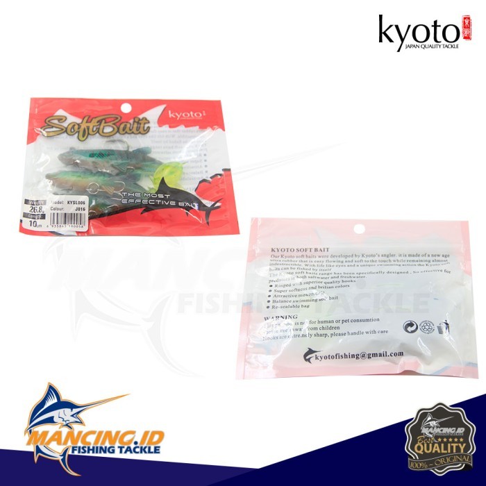 Kyoto KYSL006 SoftLure Kyoto Umpan Mainan Karet Warna Cemerlang
