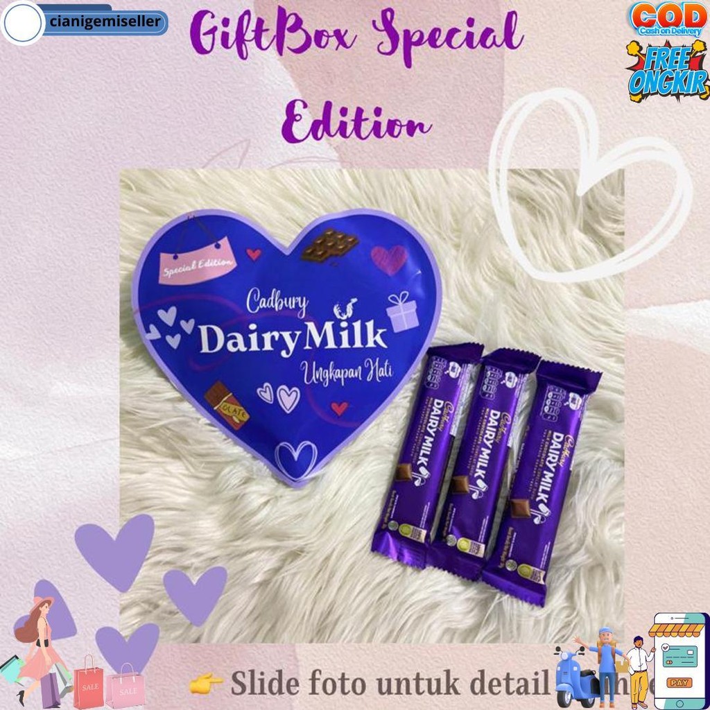 

Giftbox Special Love Edition // Dairymilk Silverqueen // Valentine Ulangtahun Wedding Anniversary D Promo 2.2