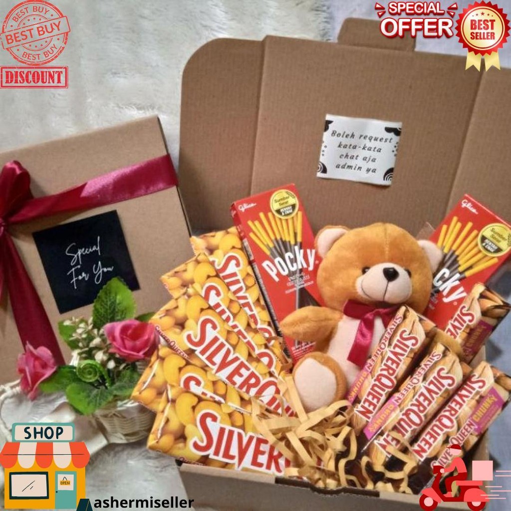 

Hampers Coklat Boneka Kado Ulang Tahun Wisuda Aniversary Valentine Gift Box D Promo 2.2