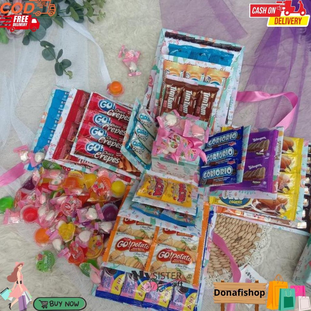 

(Wajib Chat Admin) Explosion Box Snack 4 Layer Extra Jelly & Permen / Surprise Box / Kado Ulang Tahun / Kado Birhtday / Kado Uang Tarik / Explosion Box Snack / Kado Unik D Termurah