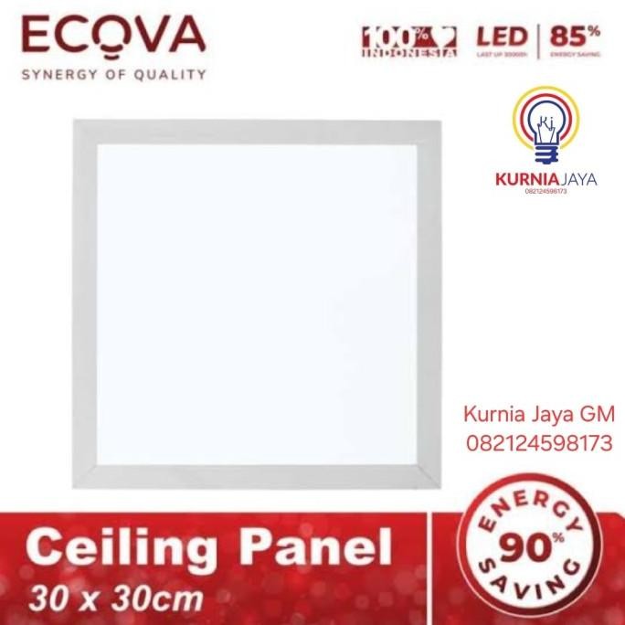 Sale Ecova Ceiling Panel Led 35Watt 30X30 Lampu Downlight Kotak 30Cm X 30Cm