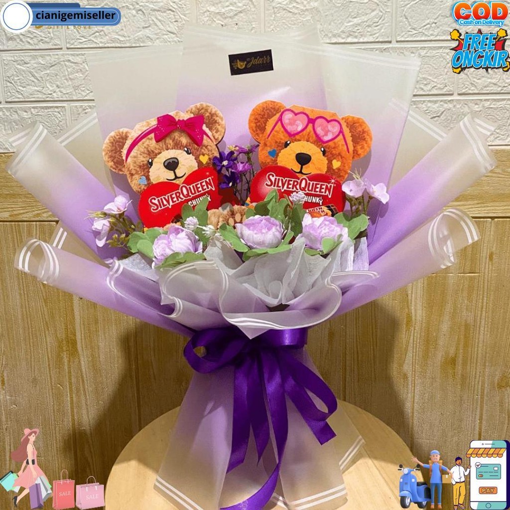 

Buket Coklat Silverqueen Bear Terbaru Size Medium Hadiah Unik Bouquet Valentine Kado Pacar Gift Ultah Kejutan Anniversary Custom Request Viral D Termurah