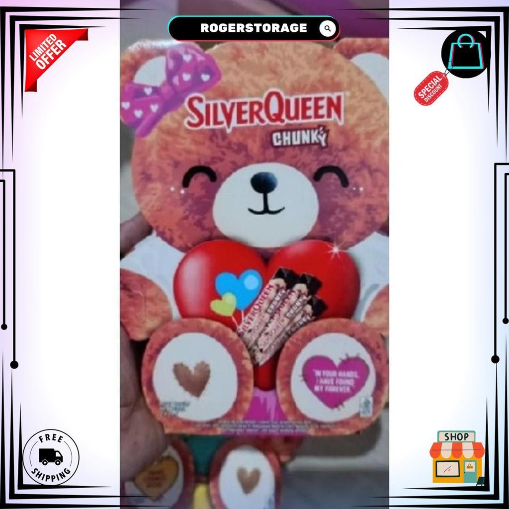 

Silver Queen Chunkybar Valentine Bear / Beruang Isi 3 X 26Gr D Cod