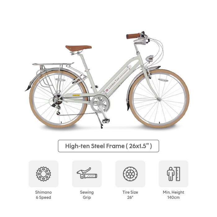 Sepeda Ontel London Taxi Crb L 26" Ivory