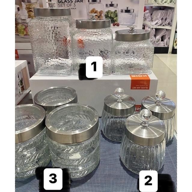 Terbaik Ace Hardware Krisbow Toples Kaca Ltr 3Pcs Tempat Kue Lebaran