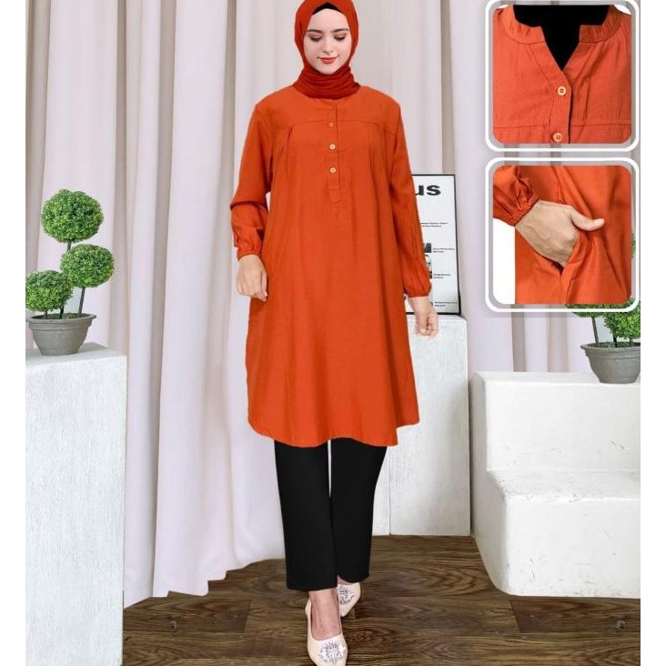 Grosir Atasan Tunik Wanita - Long Tunik Katun - Tunik Wanita Jumbo - Kemeja