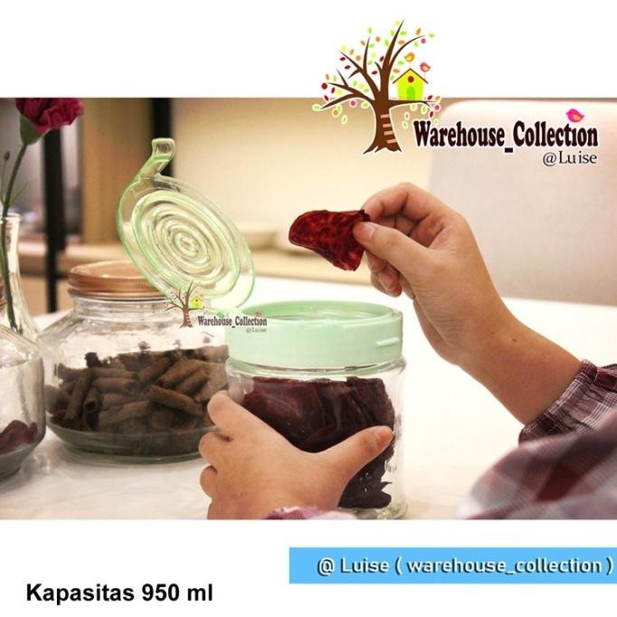 TOPLES CANISTER EMBOS LARGE TUTUP KLIP / TOPLES KUE LEBARAN HEREVIN/