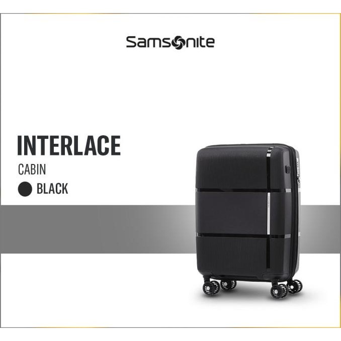 Samsonite Koper Hardcase Interlace Cabin 20 inch Exp V2 - Black