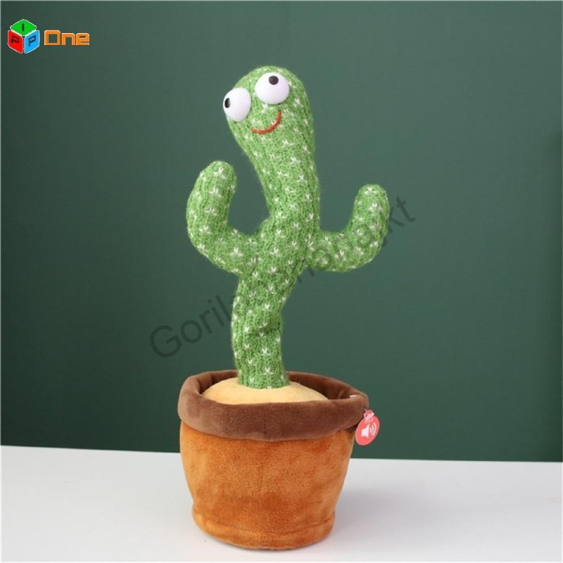 Mainan Boneka Kaktus Bentuk Tanaman Bergoyang Kaktus Wajah Tersenyum Cactus menari
