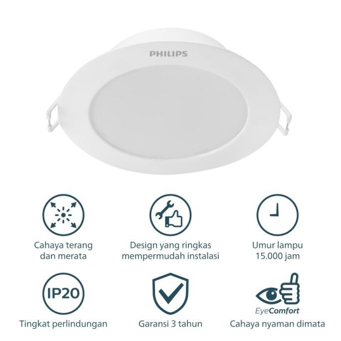 Murah Lampu Philips Downlight Multipack Eridani Led18 D200 23W Watt 65K Putih