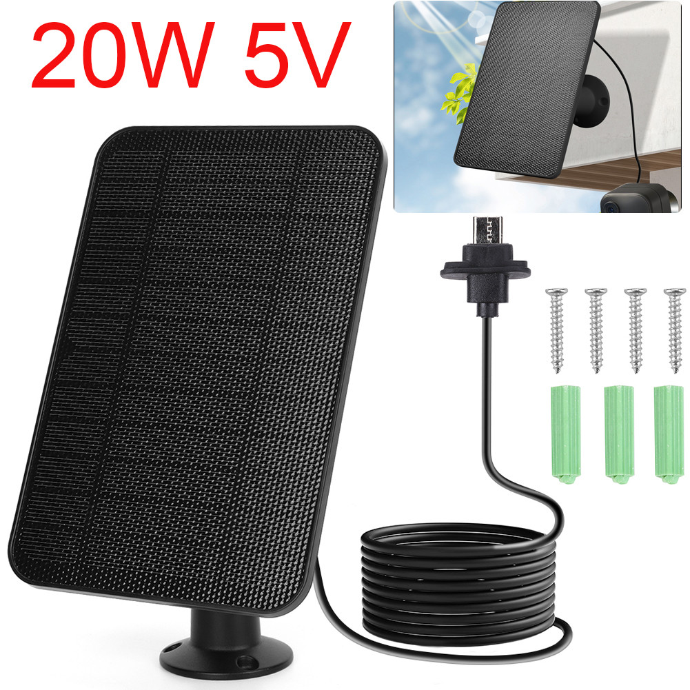 20W Solar Panel 5V Waterproof Outdoor Camera Solar Panel