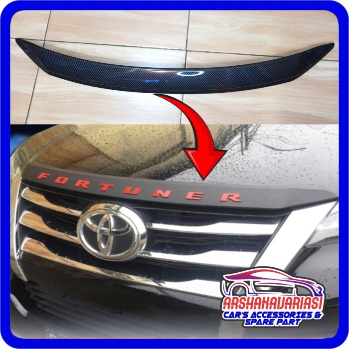 LIST KAP MESIN HOOD MOULDING FORTUNER VRZ 2016-2020 CARBON BEST QUALITY
