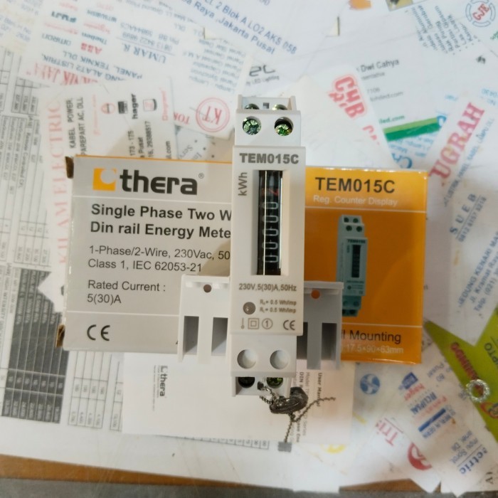Gak Pakai Lama Kwh Meter Analog Thera Tem015C 1 Phase Merk Thera Range 5 (30)A
