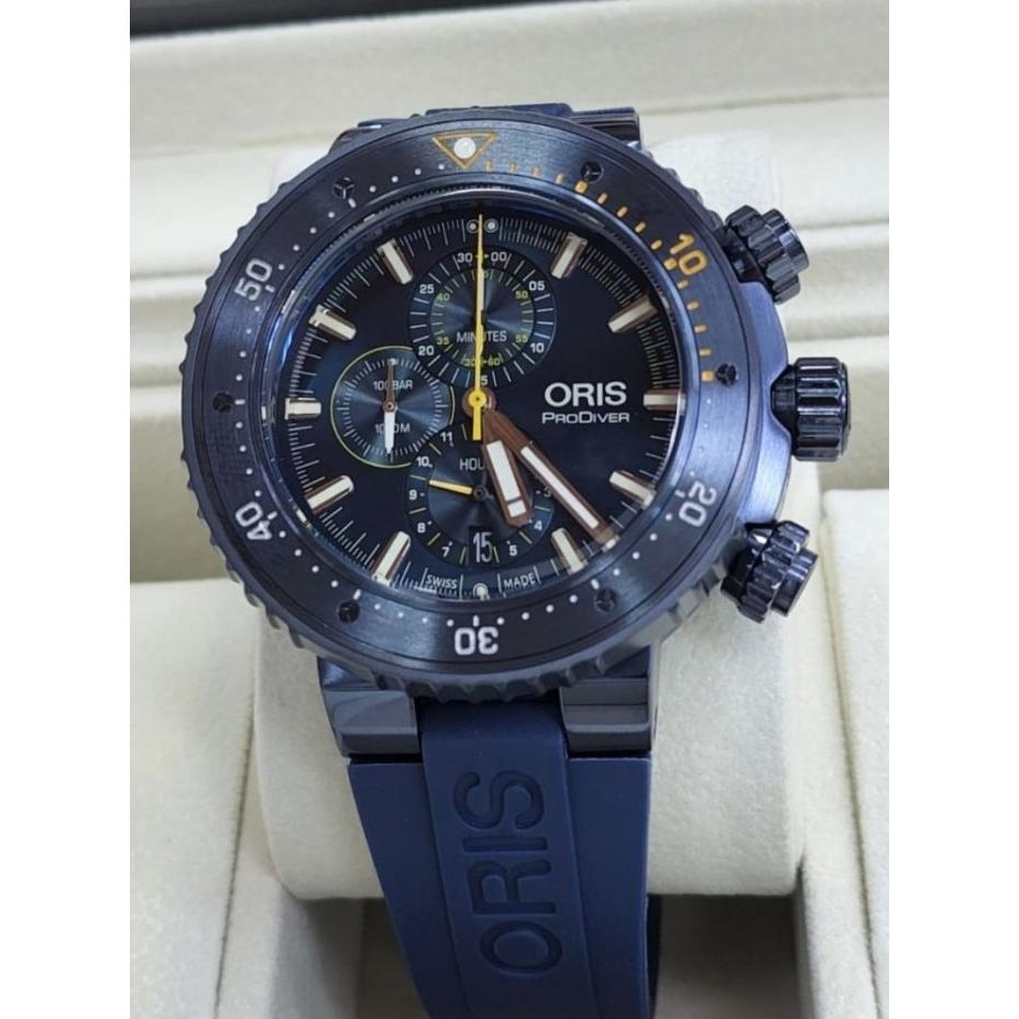 Grosir Jam Tangan Mewah Pria Oris Prodiver Chronograph Diver Control Chronograph Blue Navy Jam Tanga
