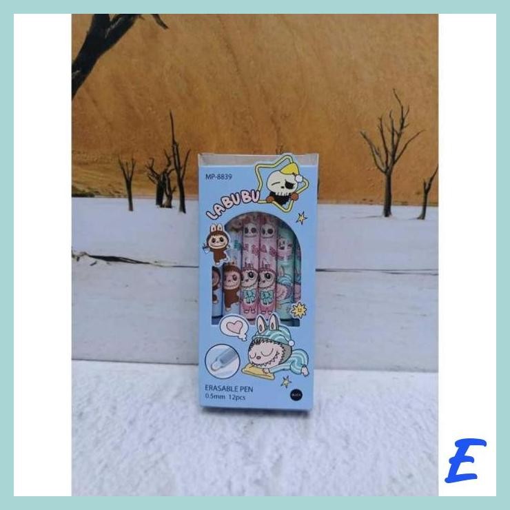 

| STV | (1 PEN) GEL PEN HAPUS ERASABLE PENA LABUBU PULPEN