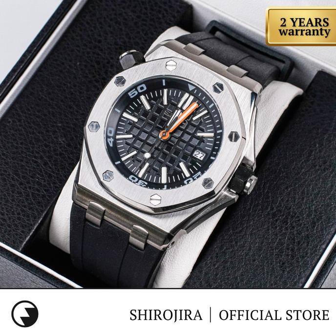 Promo Seiko Royal Oak Offshore Diver Black Automatic Nh35 Watch Shirojira