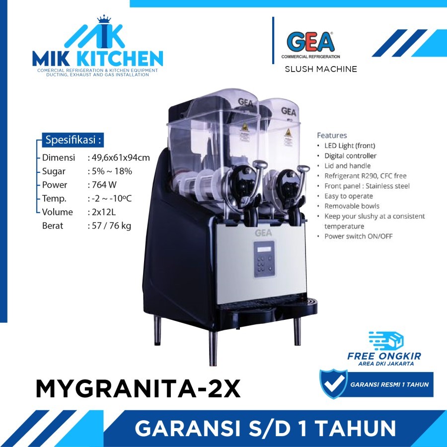 GEA MYGRANITA-2X MESIN ES SALJU & SLURPEE / SLUSH MACHINE MYGRANITA 2