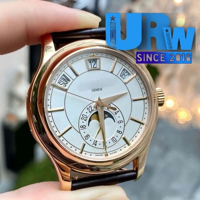 Murah Jam Tangan 052  Mode Annual Calendar , Moon Phase White