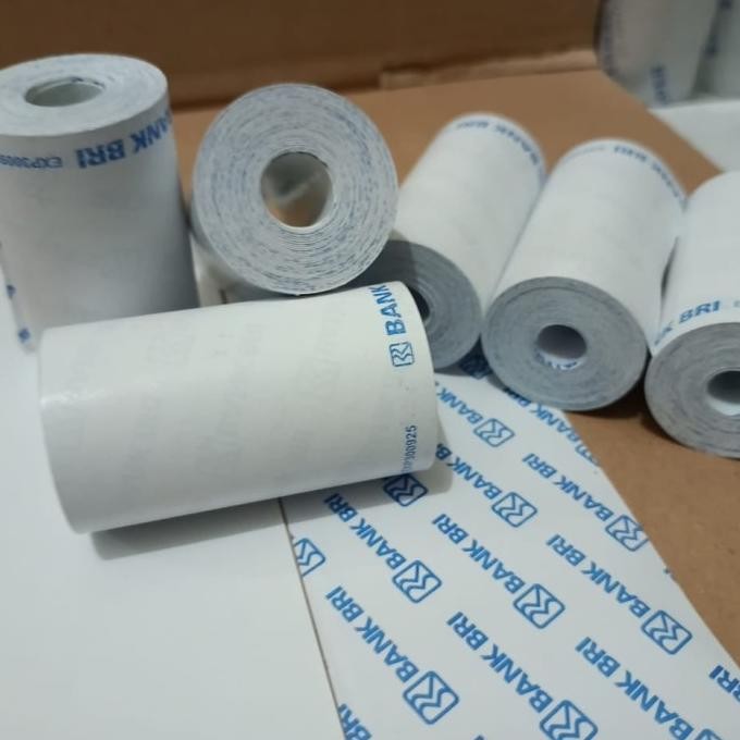 

kertas thermal 57x30 logo BRI 1 dus isi 100