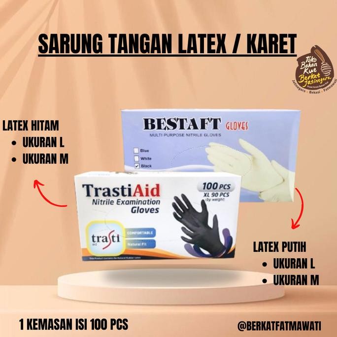 SARUNG TANGAN LATEX HITAM / SARUNG TANGAN / SARUNG TANGAN KARET
