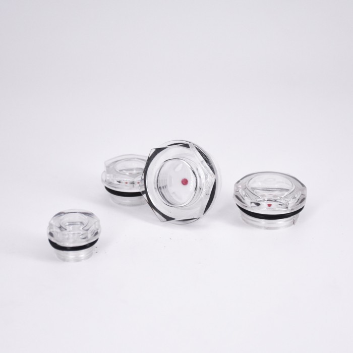 CHROMEE G 3/8" 1/2" 3/4" 1" BSP M16-M60 Metric Male Plastic Oil Level Sight Glass Window Hex Head Fo