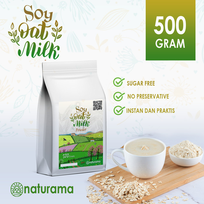 

Soya Oat Milk Powder 500 Gram Naturama Bubuk Susu Kedelai Oat Organik