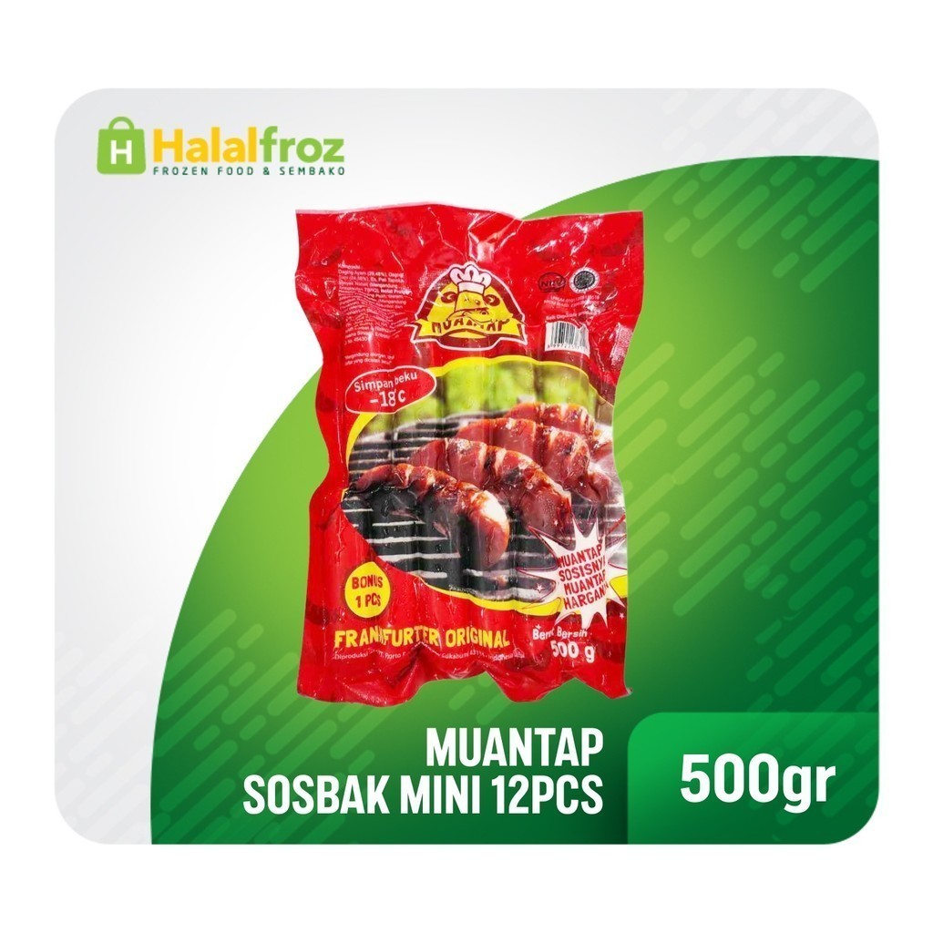 

Sosis Frankfurter Muantap Ori 12 pcs 500 GrGosend Ready, Paling murah, Terlaris