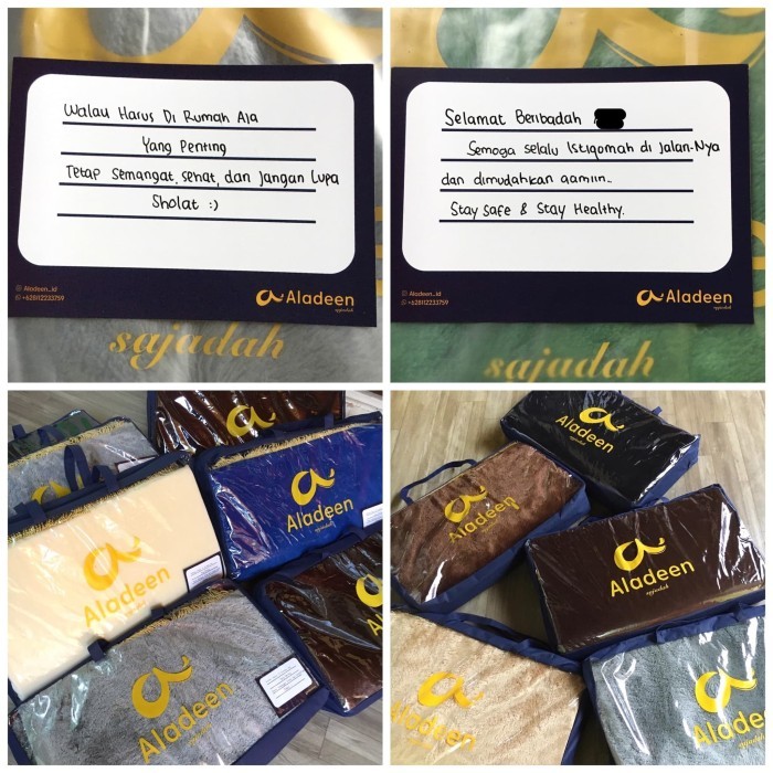Sajadah Polos Tebal Bulu Tipis Putih Krem Aladeen - Dewasa Gratis Tas #Gratisongkir #Sale #Discount