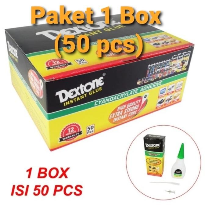 

Paket 50 Pcs Dextone Lem Tetes Besi / Lem Korea / Lem Cair Super Kuat