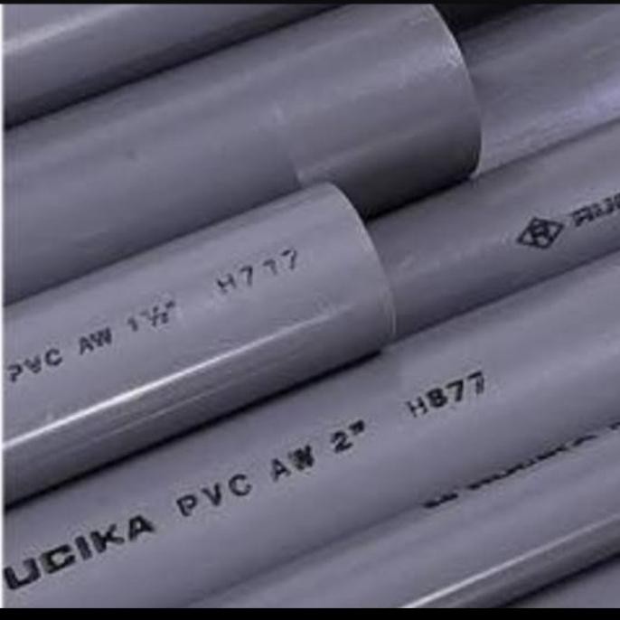 Promo Pipa pvc 3/4"inch Rucika Jis aw abu" 4 mtr-pipa pralon COD
