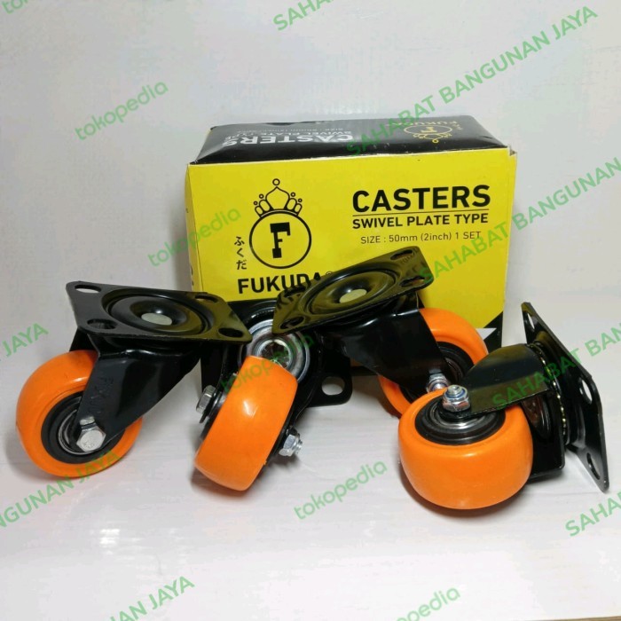 RODA CASTER 2" HIDUP FUKUDA & RODA CASTER 2" HIDUP+REM FUKUDA