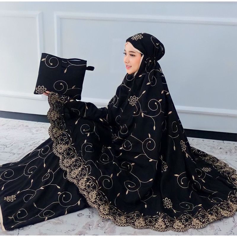 Mukena Dewasa Terbaru [PROMO] Mukena Grasela Dewasa Exclusive Katun Premium Terbaru Full Bordir Free
